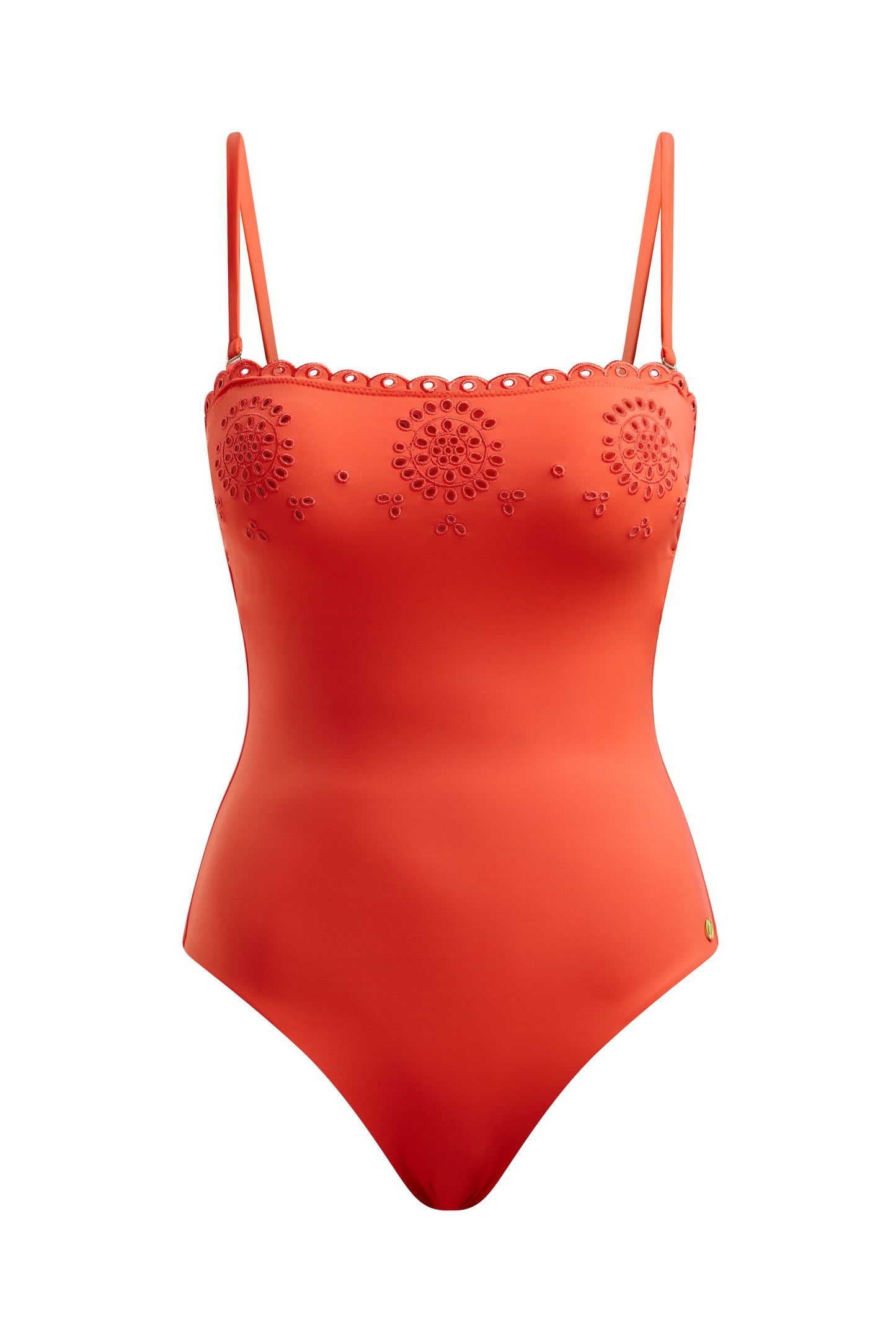 Broderie Swimsuit Coral