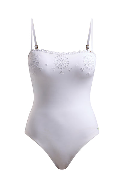 Broderie Swimsuit White