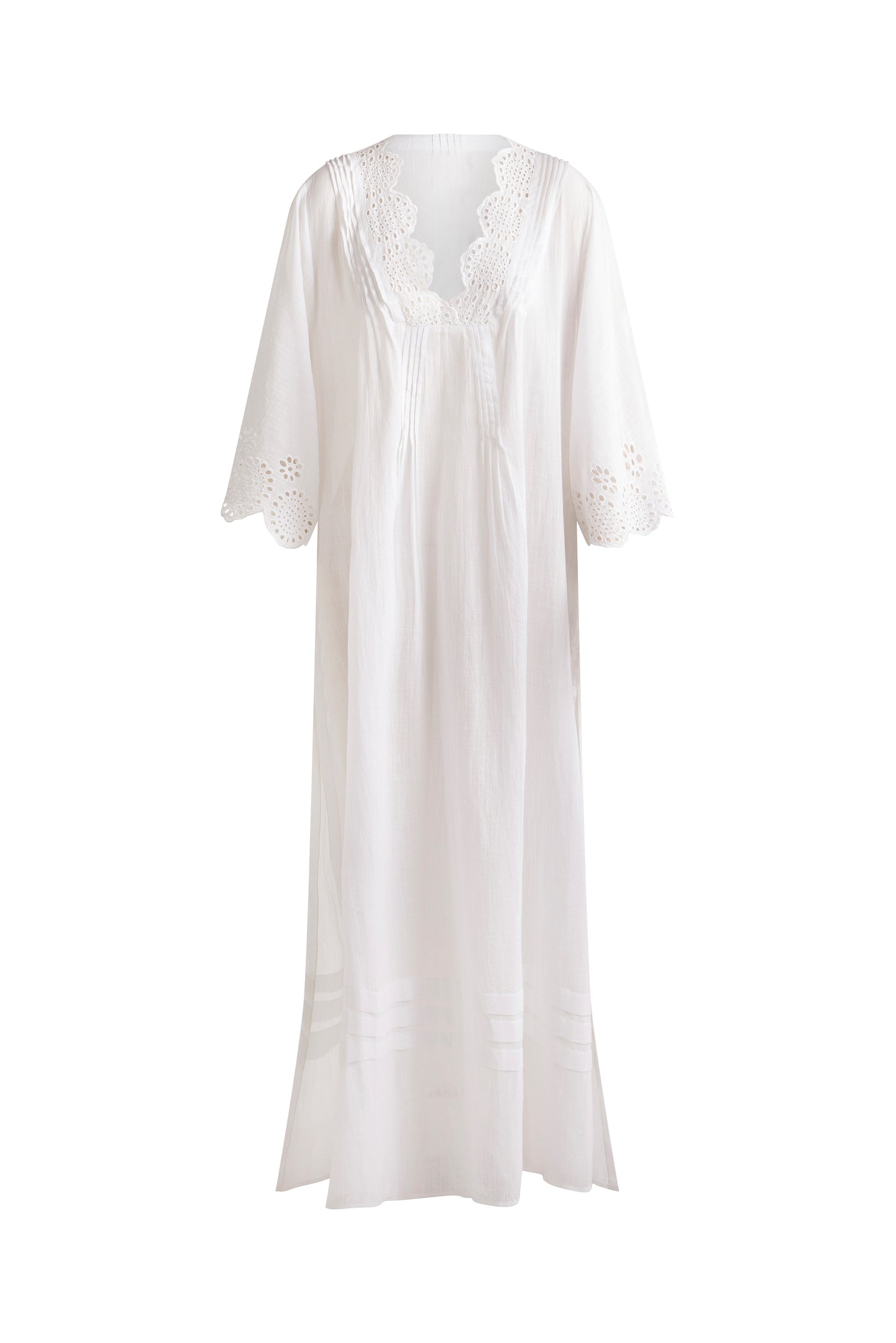 Broderie Maxi Dress White