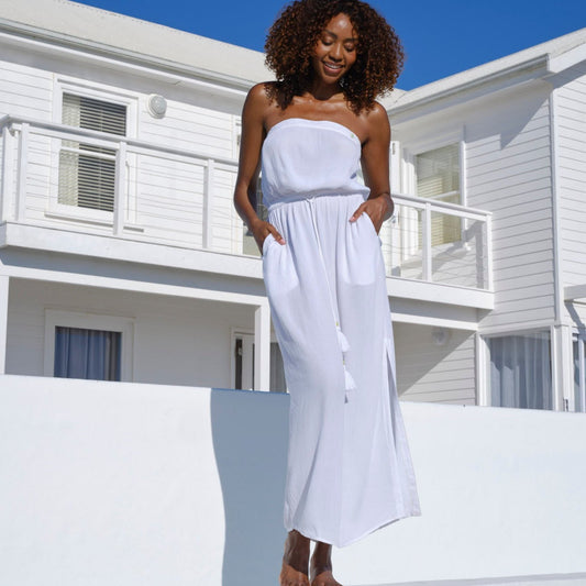 Strapless Beach Dress White